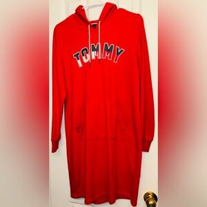 Tommy Hilfiger Bold Red Hoodie Dress